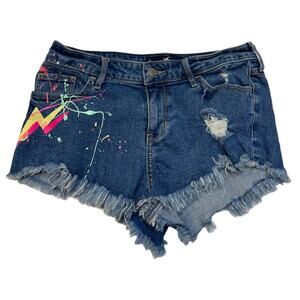 HOLLISTER Low-Rise Short-Short Splatter Shorts